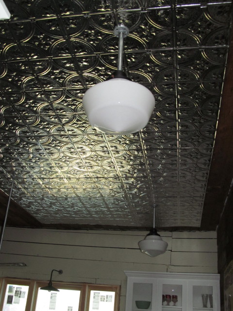 Before And After Our Kitchen Tin Ceiling Project Living Vintage