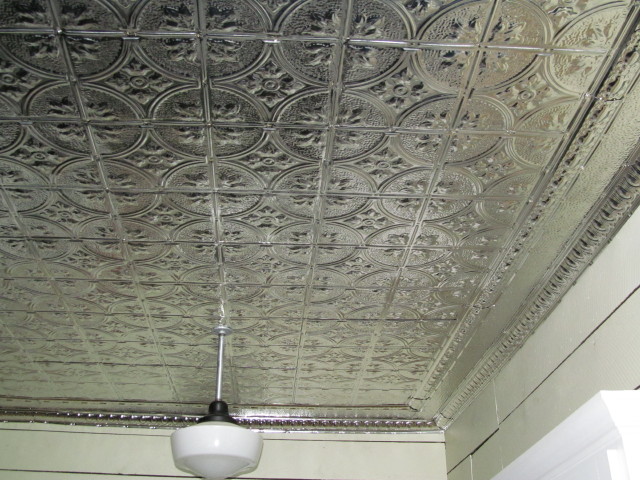 Before And After Our Kitchen Tin Ceiling Project Living Vintage