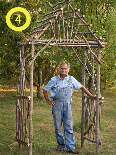 Build a garden arbor . Here’s another idea . And another .