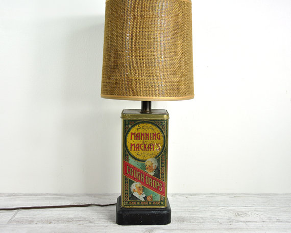 Etsy Finds - Living Vintage - a lamp made with a vintage tin