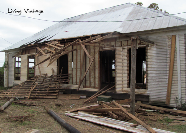 most of the porch wood was taken directly to the burn pile