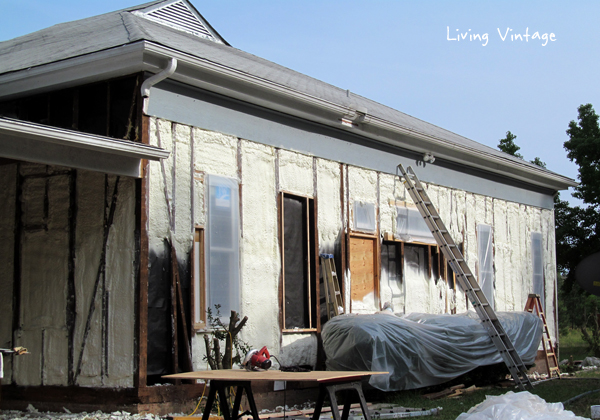 after the spray foam insulation had dried, it felt just like a styrofoam cooler